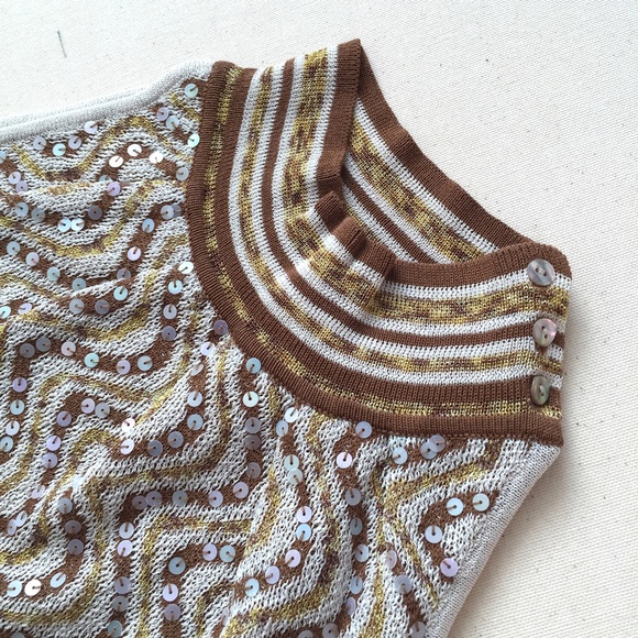 Mock-Neck Halter Sequin Knit Top | Petite - Picture 4 of 6